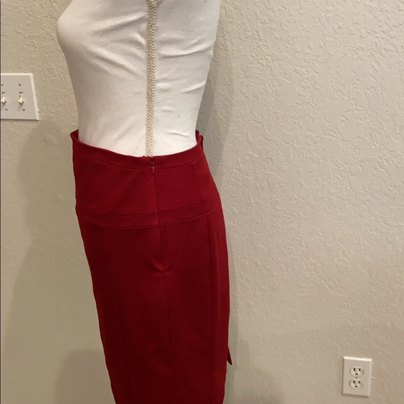 Express Design Studio Red Pencil Skirt - Picture 6 of 7